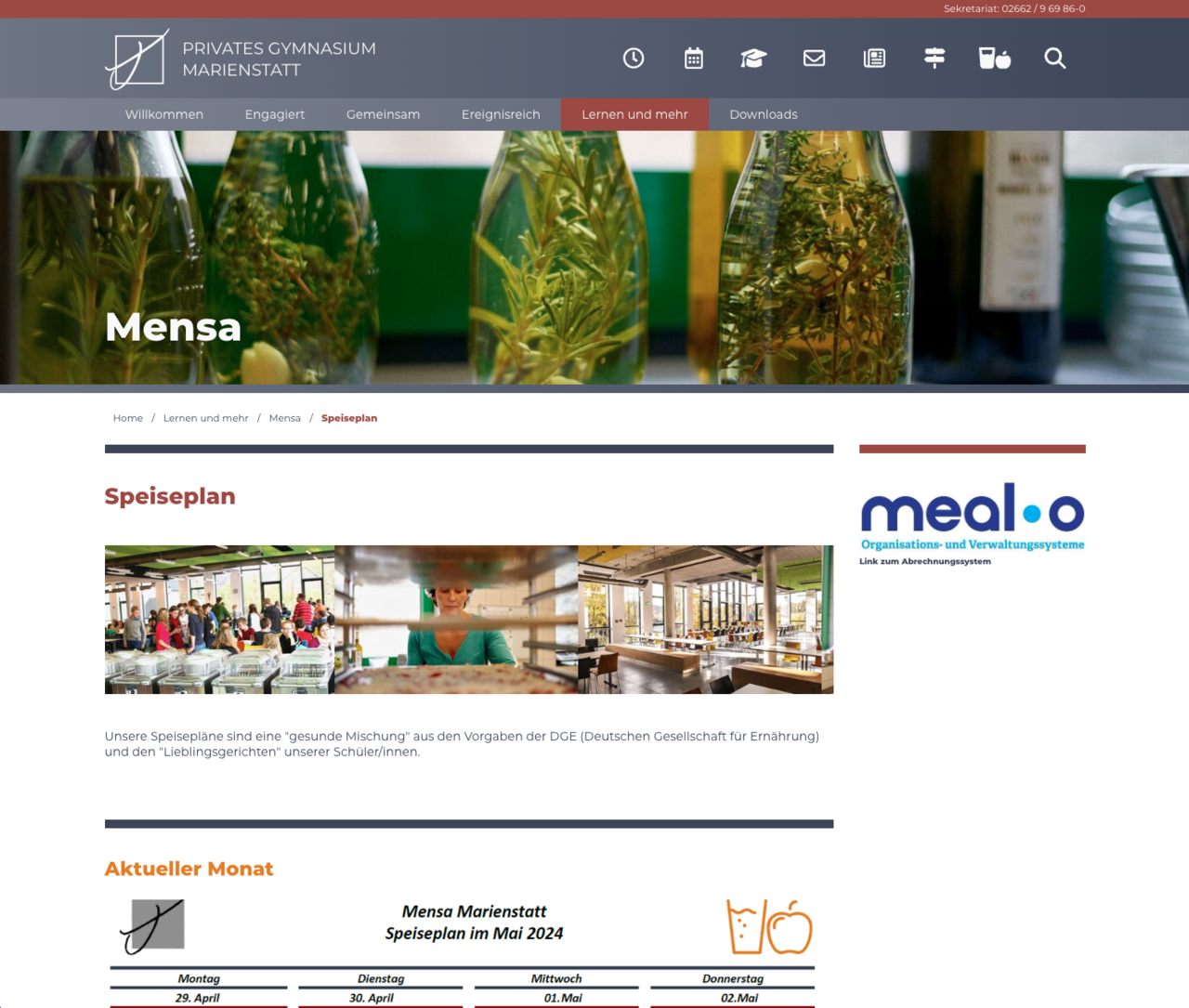 Referenzbild für eine Schul Website