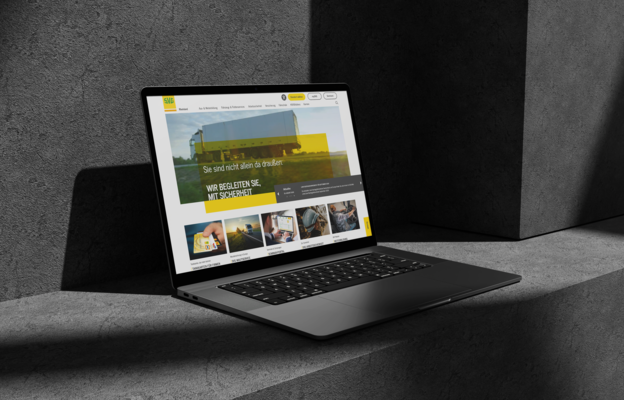 SVG Startseite auf einem Laptop