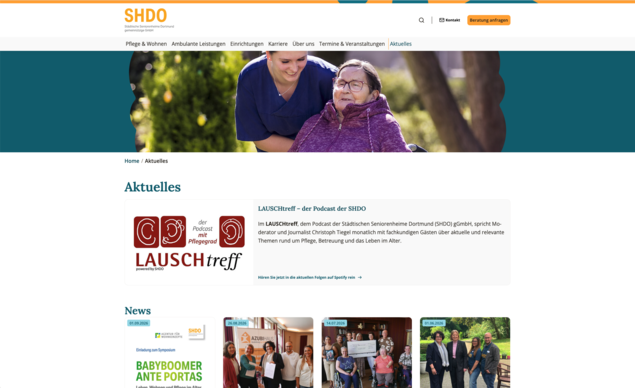 Screenshot Website SHDO News
